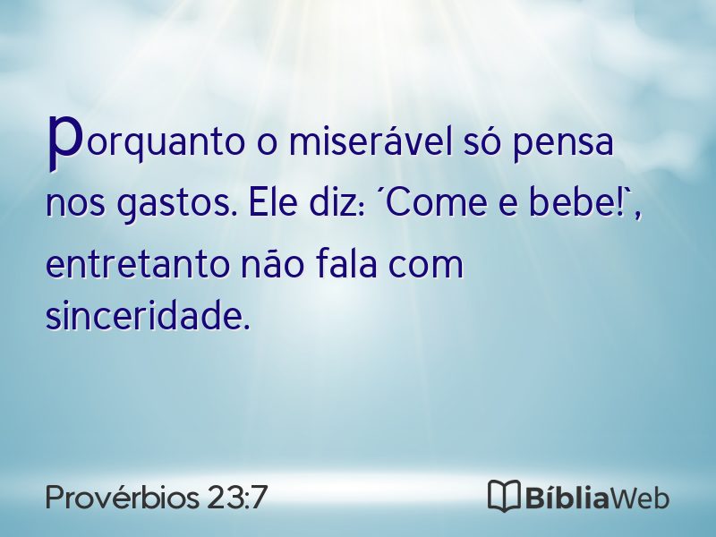 Provérbios 23:7 em imagem para compartilhar