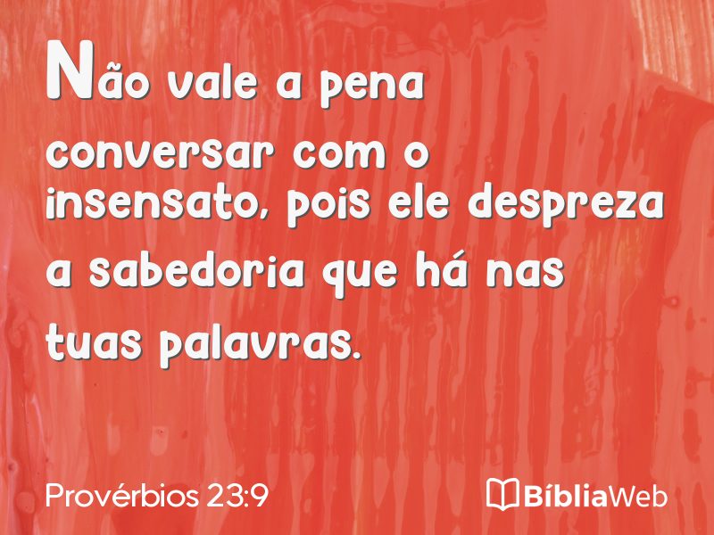 Provérbios 23:9 em imagem para compartilhar