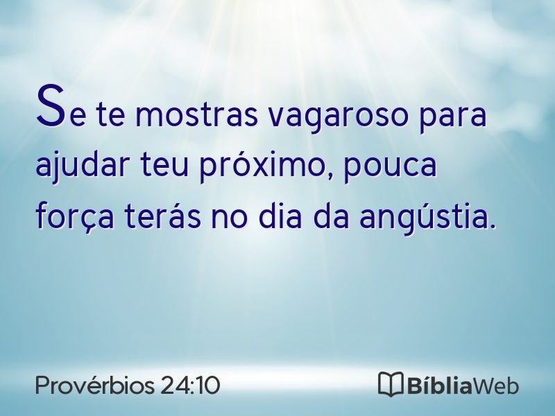 Provérbios 24:10 em imagem para compartilhar
