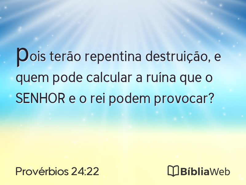 Provérbios 24:22 em imagem para compartilhar