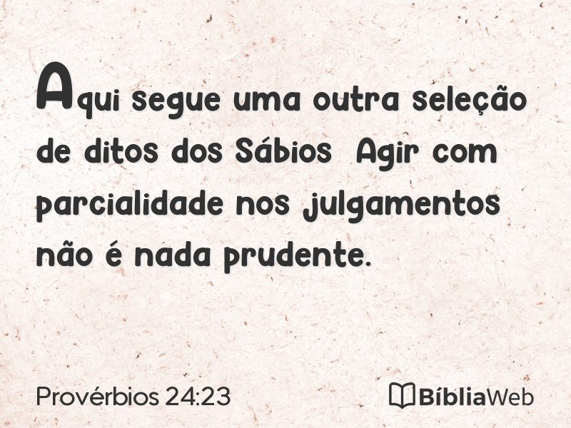 Provérbios 24:23 em imagem para compartilhar