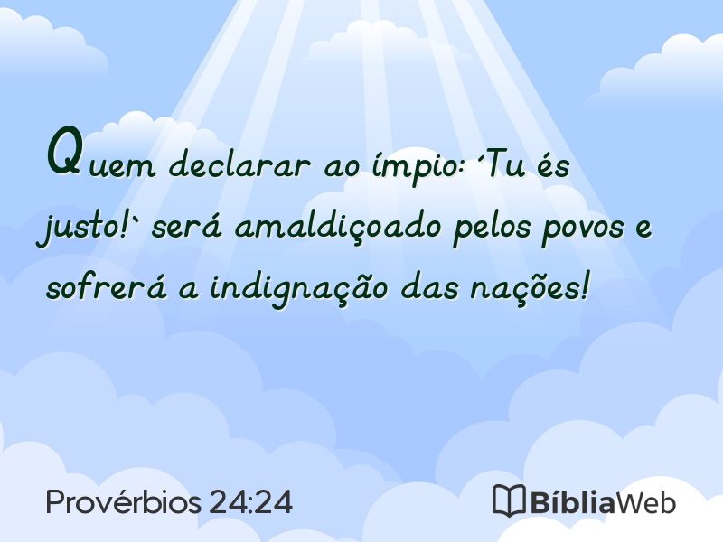 Provérbios 24:24 em imagem para compartilhar