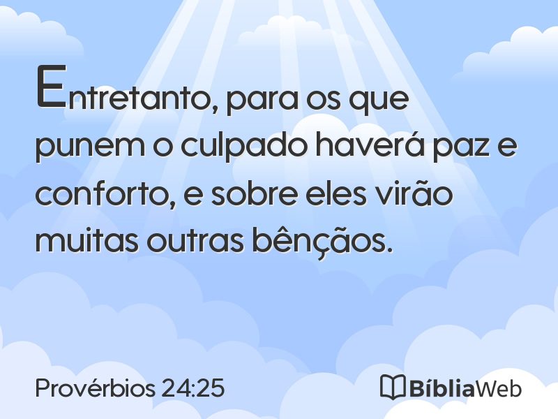 Provérbios 24:25 em imagem para compartilhar