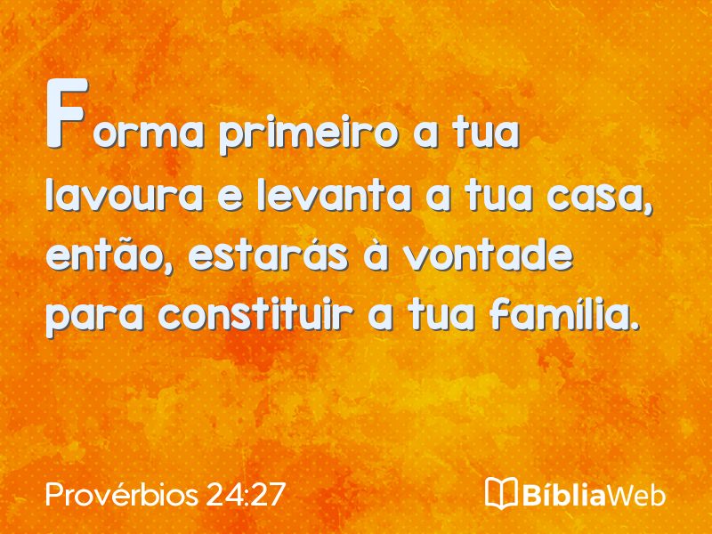 Provérbios 24:27 em imagem para compartilhar