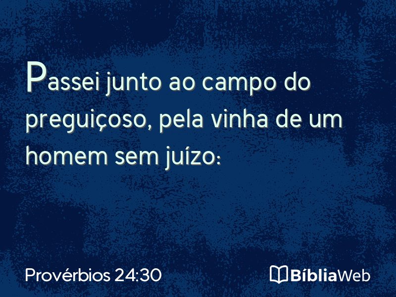 Provérbios 24:30 em imagem para compartilhar