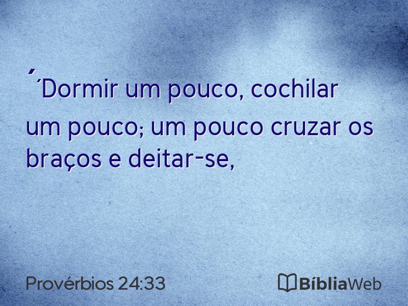 Provérbios 24:33 em imagem para compartilhar