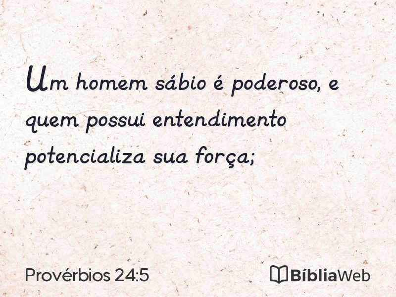 Provérbios 24:5 em imagem para compartilhar