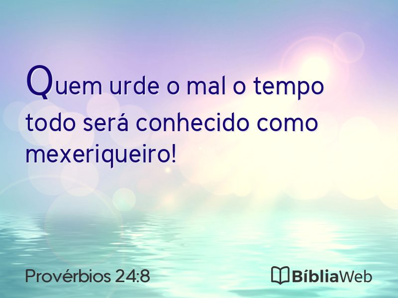 Provérbios 24:8 em imagem para compartilhar