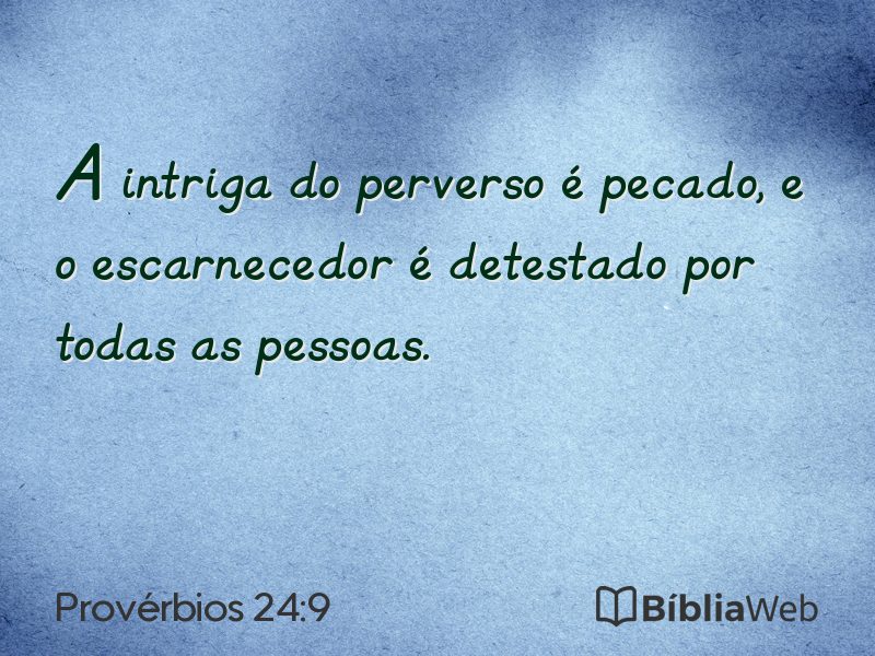Provérbios 24:9 em imagem para compartilhar