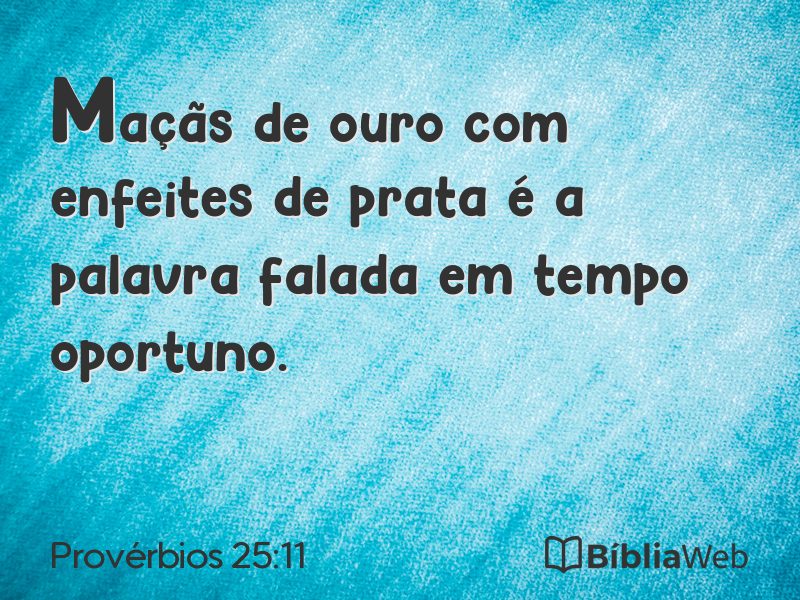 Provérbios 25:11 em imagem para compartilhar