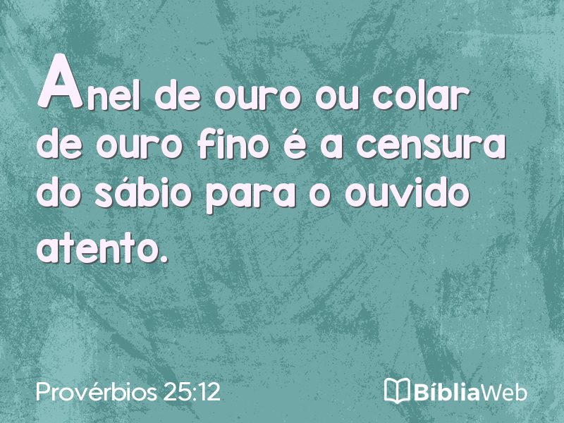 Provérbios 25:12 em imagem para compartilhar