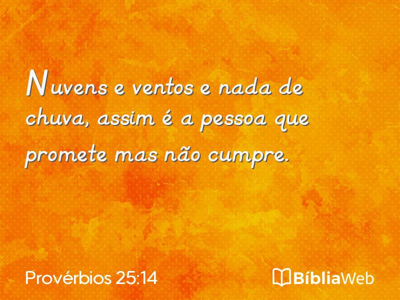 Provérbios 25:14 em imagem para compartilhar