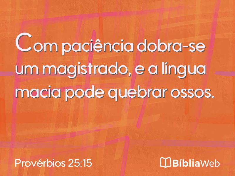 Provérbios 25:15 em imagem para compartilhar