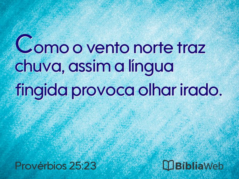 Provérbios 25:23 em imagem para compartilhar