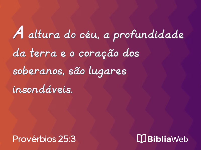 Provérbios 25:3 em imagem para compartilhar