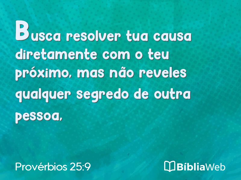 Provérbios 25:9 em imagem para compartilhar