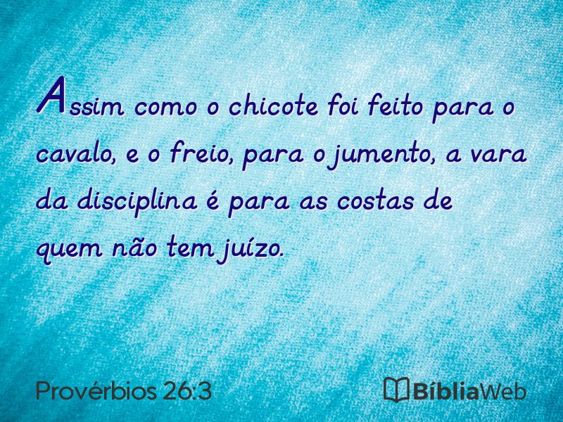 Provérbios 26:3 em imagem para compartilhar