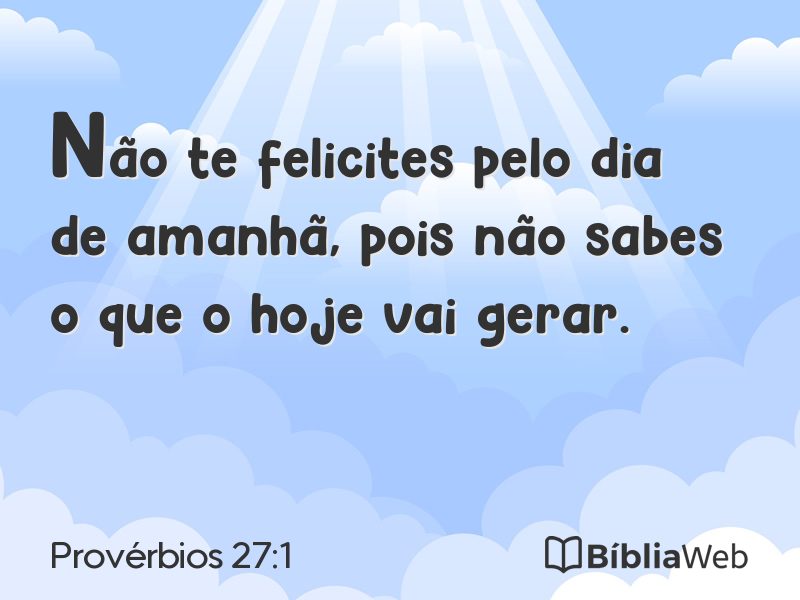 Provérbios 27:1 em imagem para compartilhar