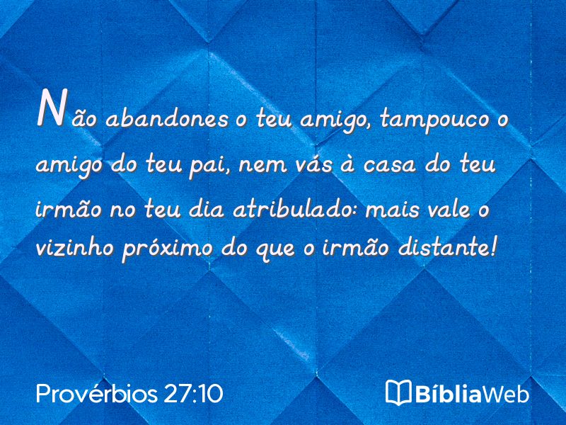 Provérbios 27:10 em imagem para compartilhar