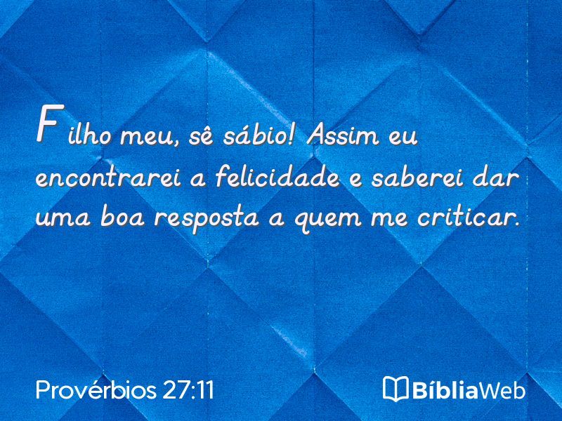 Provérbios 27:11 em imagem para compartilhar