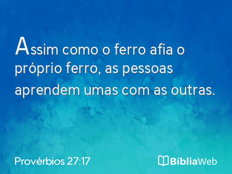 Provérbios 27:17 em imagem para compartilhar