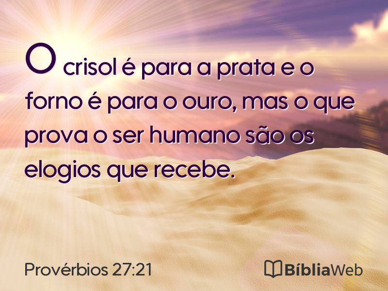 Provérbios 27:21 em imagem para compartilhar