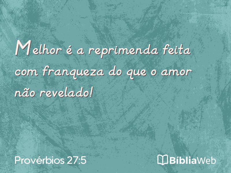 Provérbios 27:5 em imagem para compartilhar
