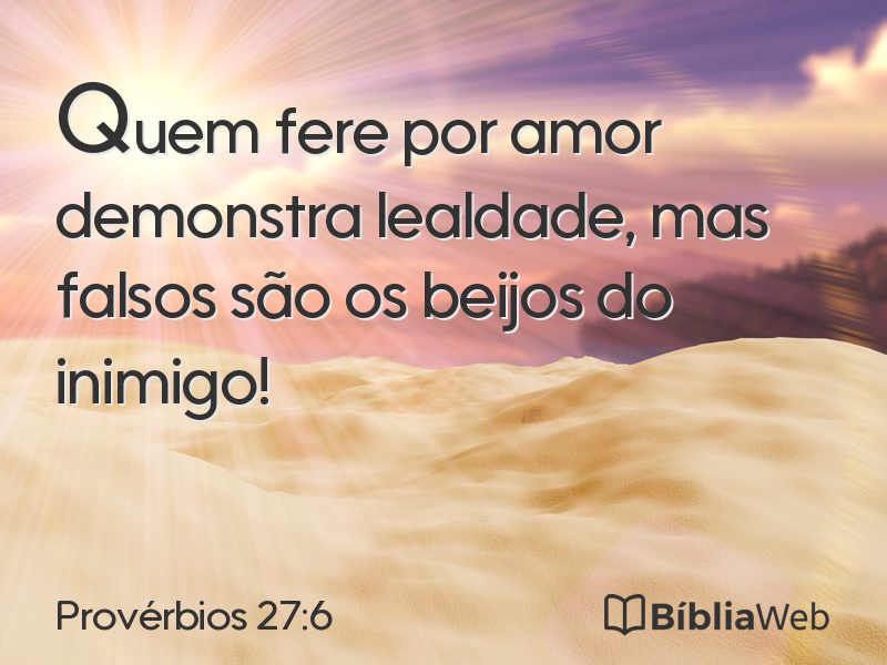 Provérbios 27:6 em imagem para compartilhar
