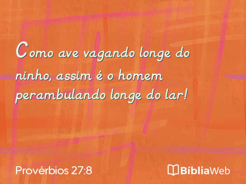Provérbios 27:8 em imagem para compartilhar