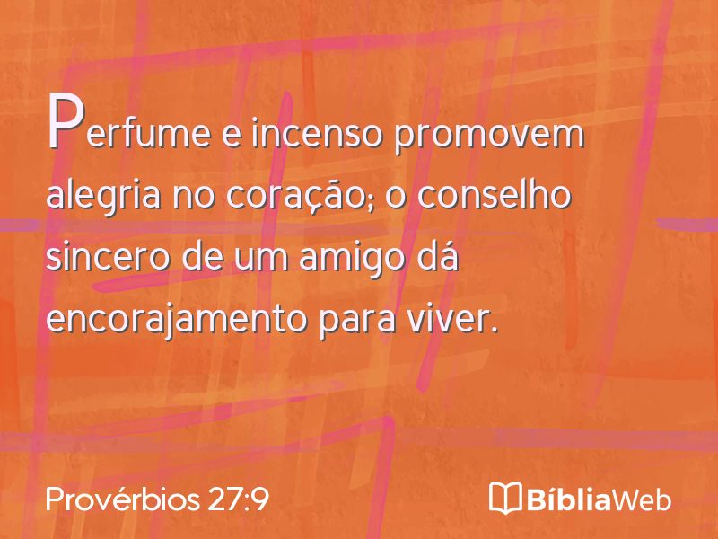 Provérbios 27:9 em imagem para compartilhar