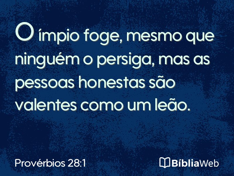 Provérbios 28:1 em imagem para compartilhar