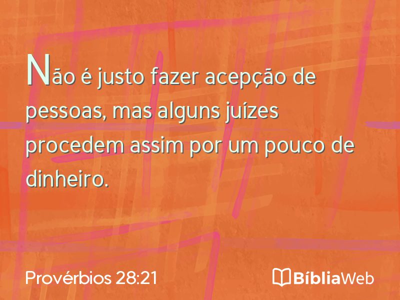 Provérbios 28:21 em imagem para compartilhar