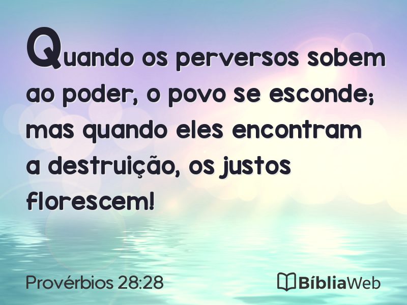 Provérbios 28:28 em imagem para compartilhar