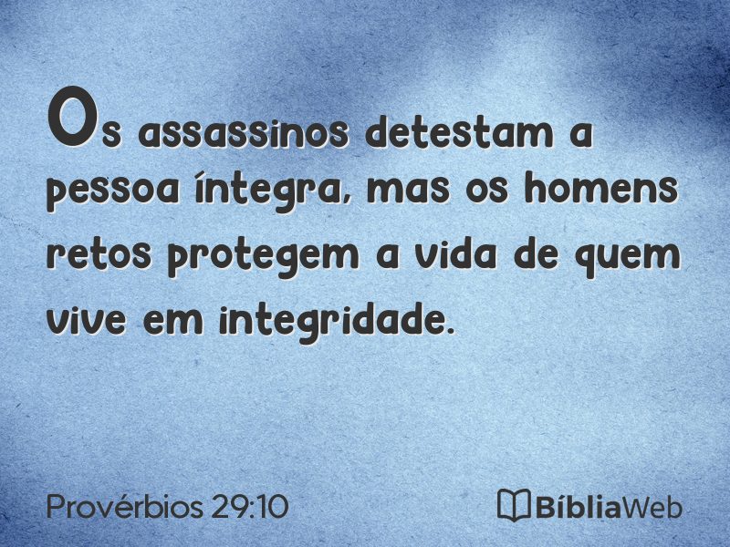 Provérbios 29:10 em imagem para compartilhar
