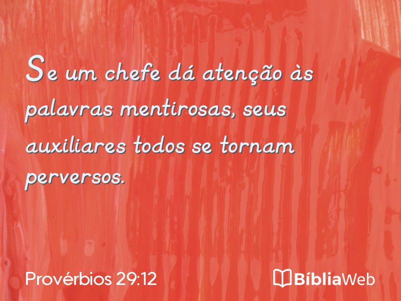 Provérbios 29:12 em imagem para compartilhar