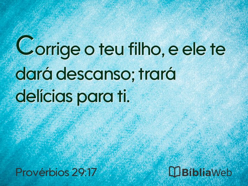 Provérbios 29:17 em imagem para compartilhar