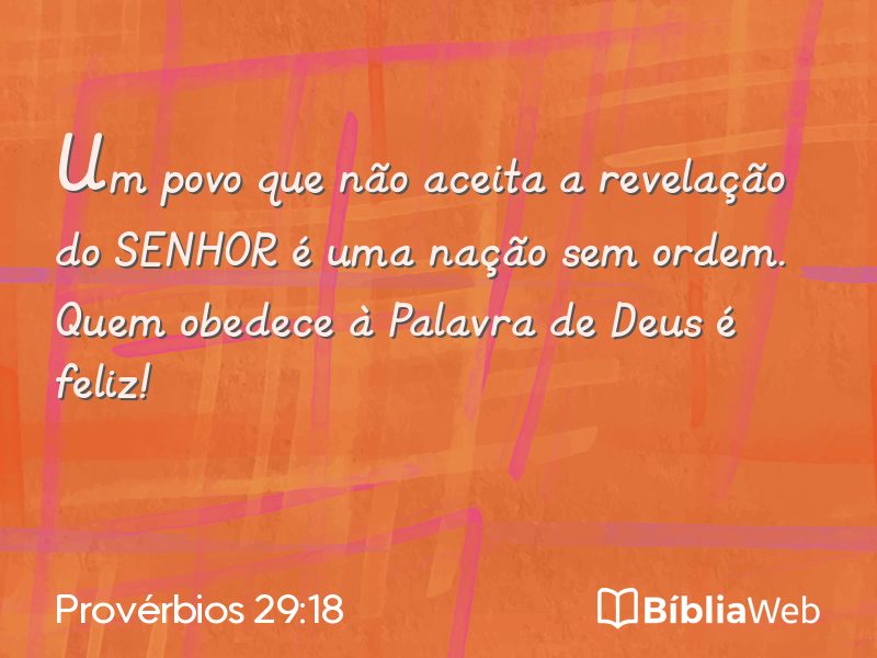 Provérbios 29:18 em imagem para compartilhar