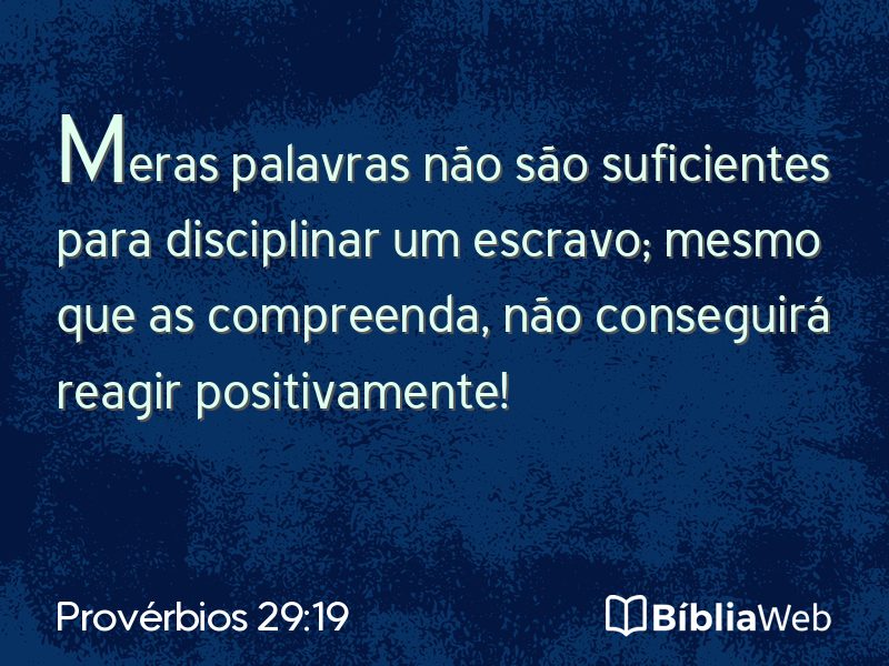Provérbios 29:19 em imagem para compartilhar
