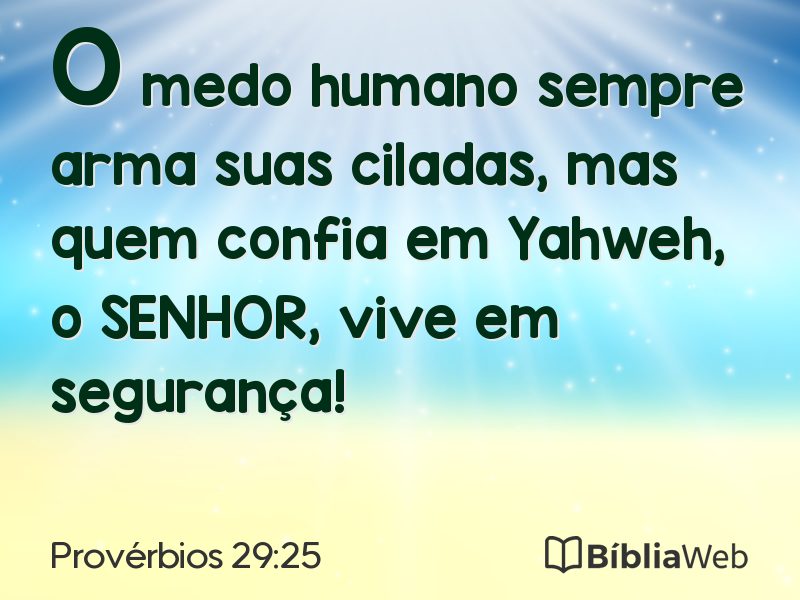 Provérbios 29:25 em imagem para compartilhar