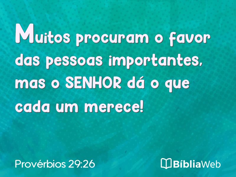 Provérbios 29:26 em imagem para compartilhar