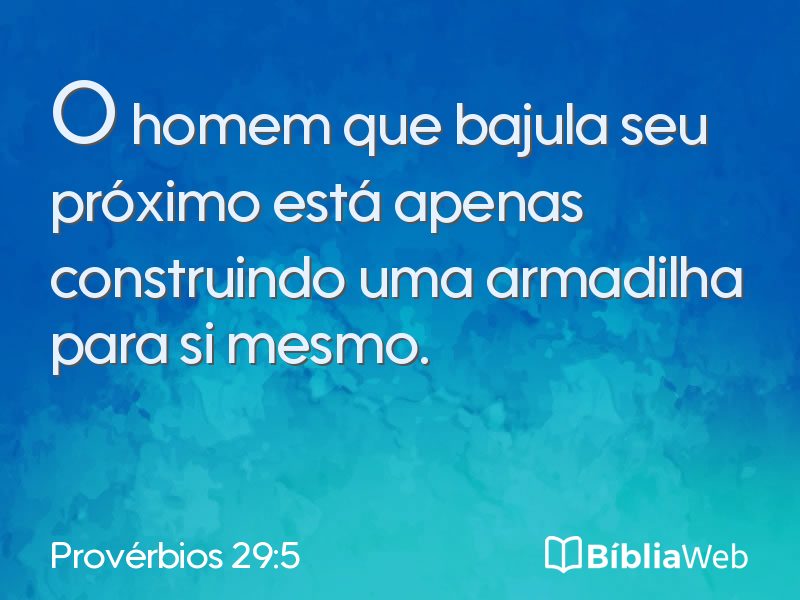 Provérbios 29:5 em imagem para compartilhar