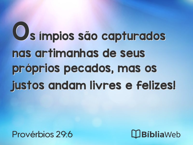 Provérbios 29:6 em imagem para compartilhar