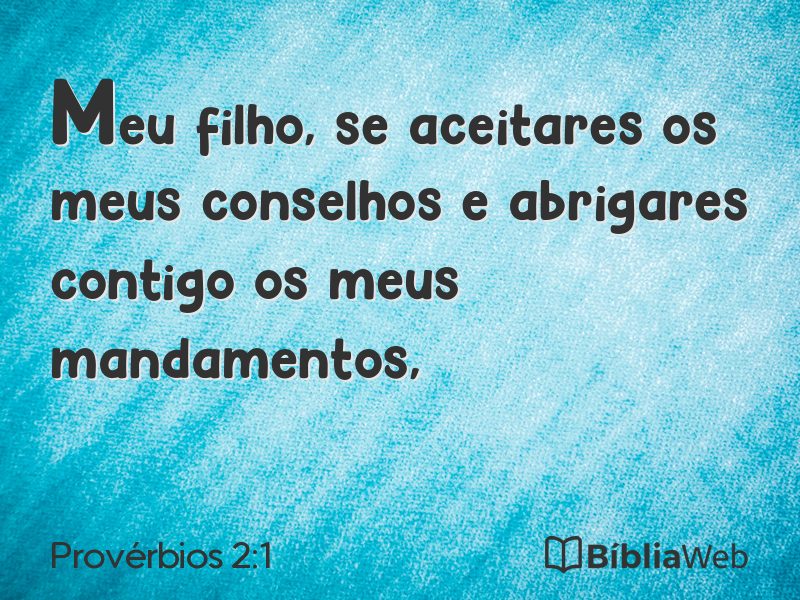 Provérbios 2:1 em imagem para compartilhar