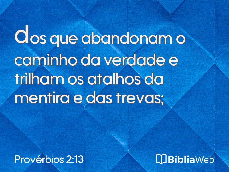 Provérbios 2:13 em imagem para compartilhar