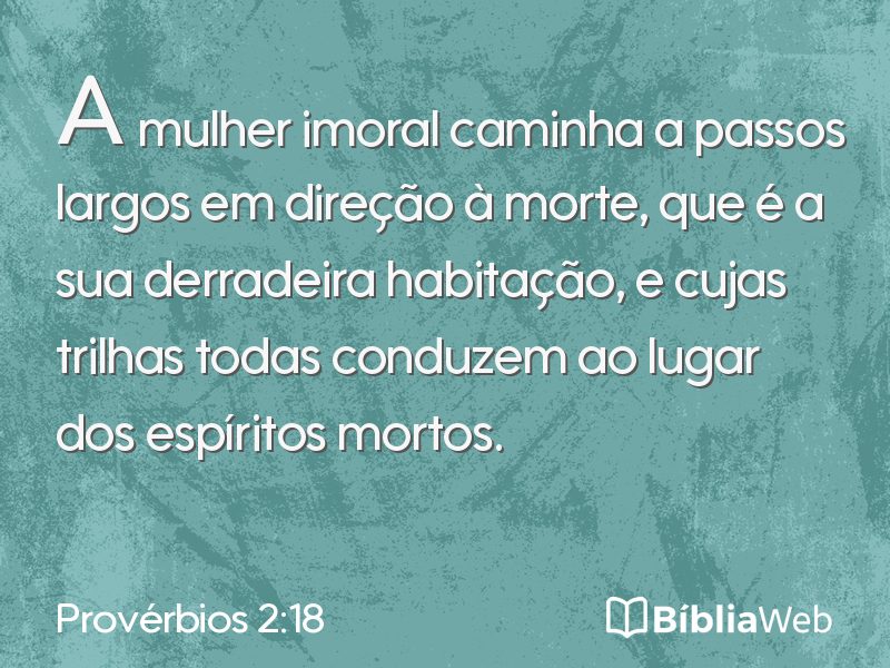 Provérbios 2:18 em imagem para compartilhar