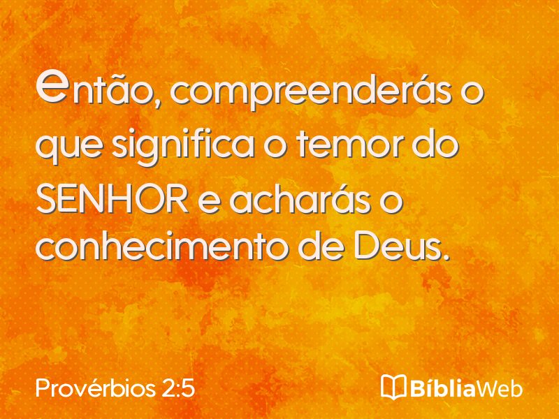 Provérbios 2:5 em imagem para compartilhar