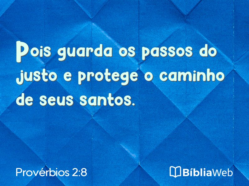 Provérbios 2:8 em imagem para compartilhar