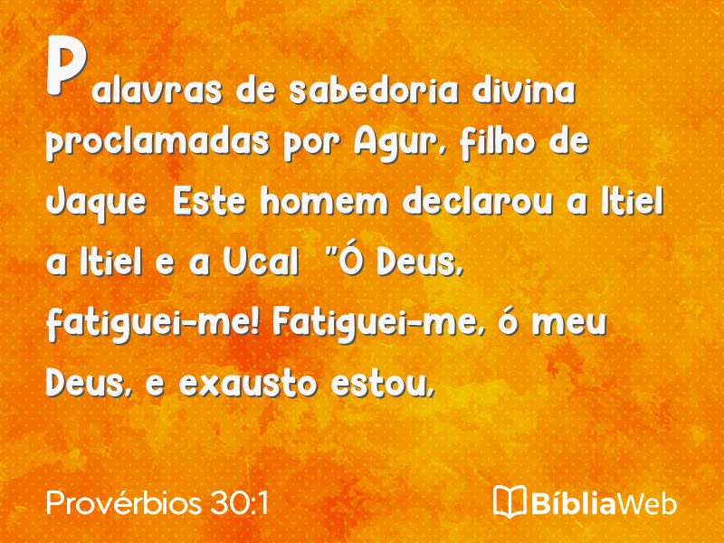 Provérbios 30:1 em imagem para compartilhar