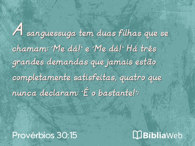 Provérbios 30:15 em imagem para compartilhar