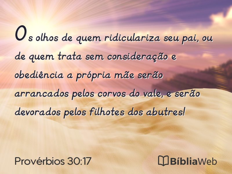 Provérbios 30:17 em imagem para compartilhar